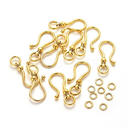 Tibetan Style S Hook Clasps GLF5091Y-NF-1