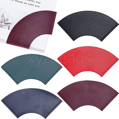 CHGCRAFT 5Pcs 5 Colors Leather Corner Bookmark FIND-CA0004-58-1