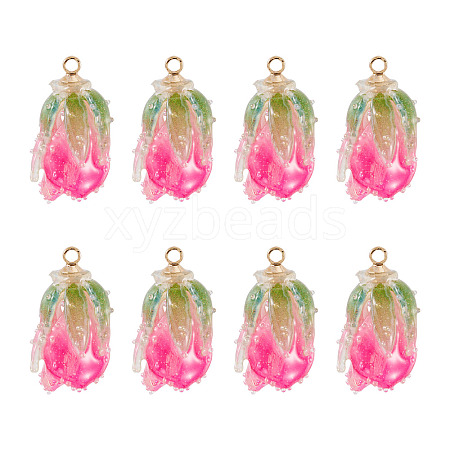 10Pcs Transparent Acrylic Pendants SACR-TA0001-66A-1