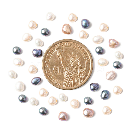 10Pcs 3 Colors Natural Cultured Freshwater Pearl Beads PEAR-YW0001-52-1