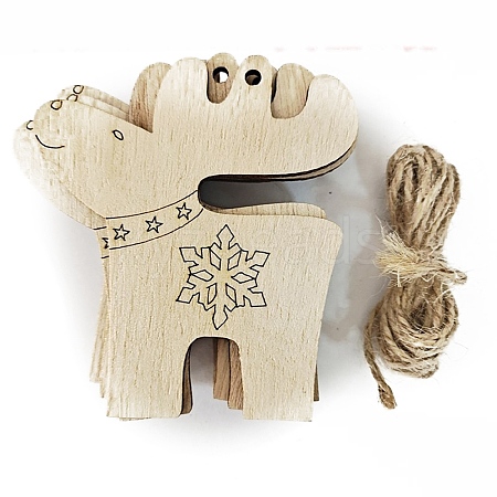 Unfinished Wood Pendant Decorations LS-XMAS-PW0001-170-01-1