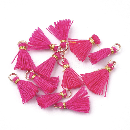 Polycotton(Polyester Cotton) Tassel Pendant Decorations X-FIND-S281-18-1