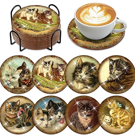 DIY Coaster Diamond Painting Kits PW-WGC12BC-01-1