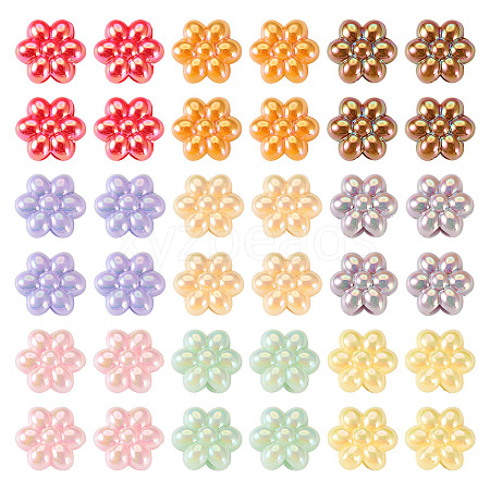90Pcs 9 Colors Opaque Acrylic European Beads SACR-TA0001-30-1