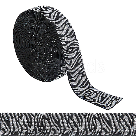 10 Yards Nylon Tiger Skin Jacquard Elastic Wide Band OCOR-HS0001-01A-1