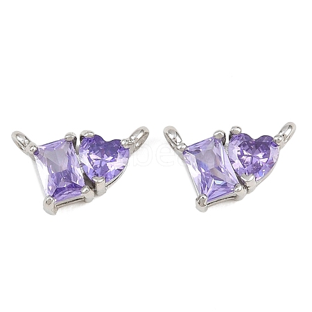 Brass Pave Cubic Zirconia Charms CU-CBA6A75-04P-10-1