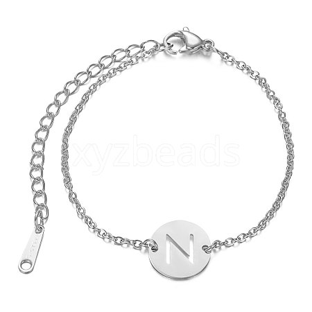 Tarnish Resistant 201 Stainless Steel Link Bracelets STAS-T040-JN007-N-1