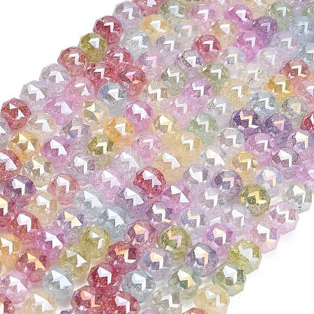 Transparent Crackle Glass Beads Strands GL-Z001-01-1