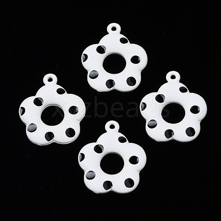 Spray Painted Alloy Pendants PALLOY-S142-002A-NR-1