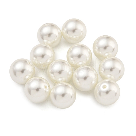 Baking Painted Pearlized Glass Pearl Round Beads HY-S004-01C-1