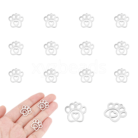 14Pcs 201 Stainless Steel Pendants STAS-UN0059-91-1