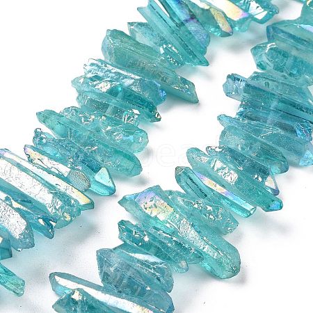 Natural Quartz Crystal Points Beads Strands G-K181-B31-1