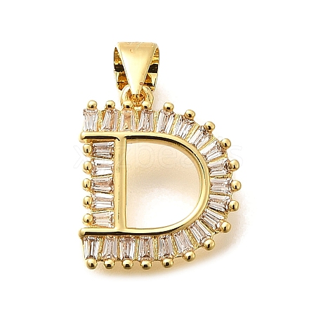 Rack Plating Brass Micro Pave Cubic Zirconia Pendants KK-L226-100G-D-1