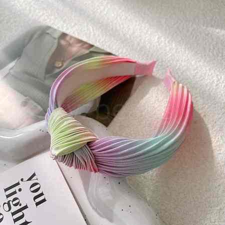 Tiedye Style Polyester Hair Bands OHAR-PW0001-174B-1