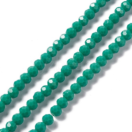 Faceted(32 Facets) Glass Beads Strands LS-EGLA-J042-36B-11-1