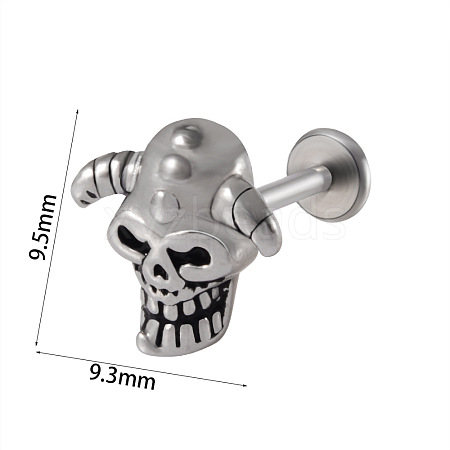 304 Stainless Steel Threadless Labret Stud WG47083-11-1