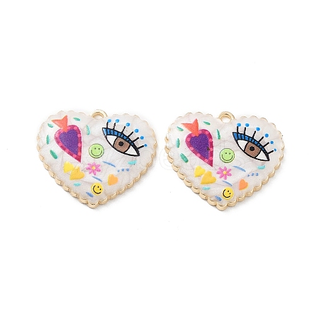 Rack Plating Alloy Enamel Pendants FIND-C050-13G-07-1