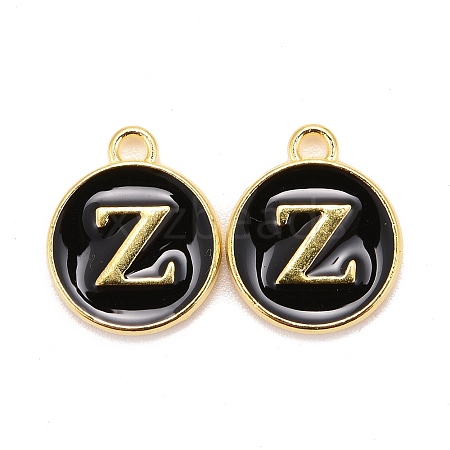 Golden Plated Alloy Charms LS-ENAM-S118-02Z-1