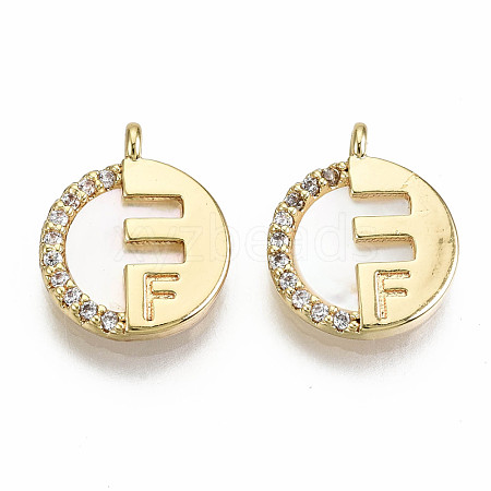 Natural Freshwater Shell Charms KK-S356-203G-NF-1