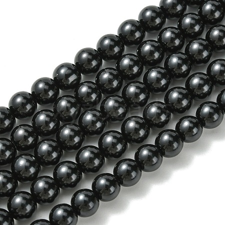 Eco-Friendly Glass Pearl Bead Strands X-HY-A008-8mm-RB080-1