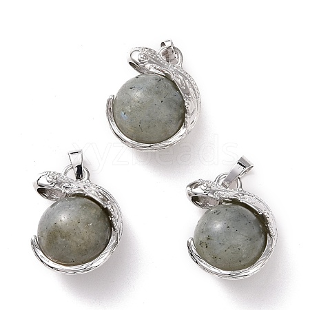 Natural Labradorite Pendants G-G884-D23-FF-1