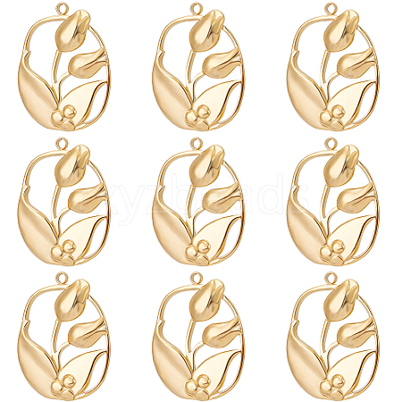 10Pcs 304 Stainless Steel Pendants STAS-BBC0003-46-1