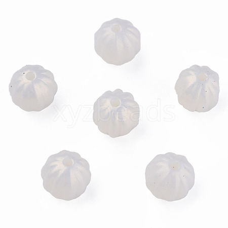 Spray Painted Acrylic Beads MACR-T037-01G-1