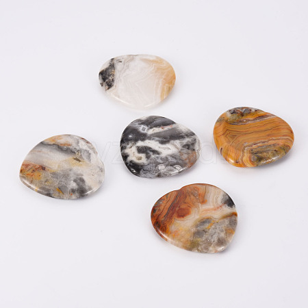 Natural Crazy Agate Thumb Worry Stone G-N0325-01-01-1