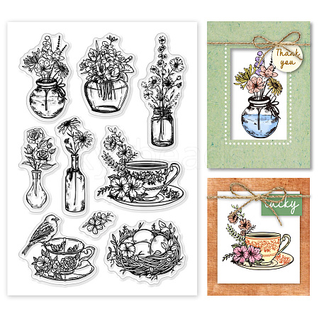 Custom PVC Plastic Clear Stamps DIY-WH0618-0138-1