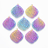 Ion Plating(IP) 201 Stainless Steel Filigree Pendants STAS-T057-16-1