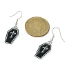 Gothic Style Pentagram/Coffin/Book Dangle Earrings for Women EJEW-JE05299-4