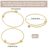 6Pcs Adjustable 304 Stainless Steel Wire Cuff Bangle Making MAK-BBC0001-24B-G-2