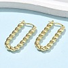 Brass Twist Rectangle Hoop Earrings for Women EJEW-L297-01B-G-2