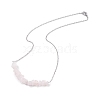 Natural Rose Quartz Chips Beaded Jewelry Set SJEW-JS01231-06-4