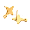 Star Shape 201 Stainless Steel Stud Earrings Findings X-STAS-Q251-02G-2