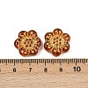 Baking Paint and Golden Metal Enlaced Glass Beads DGLA-T004-09D-3