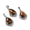 Natural Tiger Eye Pendants G-H283-04P-22-1