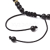 Natural Obsidian Braided Bead Bracelets BJEW-JB11241-05-4