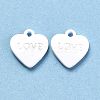 Heart Alloy Spray Painted Charms PALLOY-B005-01G-1