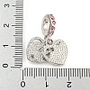 Rack Plating Alloy Enamel Heart European Dangle Charms FIND-B034-10P-3