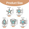 10Pcs 5 Styles Synthetic Turquoise Pendants TIBEP-TA0001-13-3