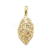 Rack Plating Brass Micro Pave Clear Cubic Zirconia Pendants KK-B056-02-2