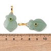 Natural Green Aventurine Pendants G-P628-05G-01-3
