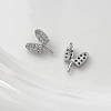 Brass Micro Pave Clear Cubic Zirconia Head Pins PW-WG28396-12-1