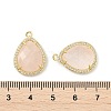 Natural Rose Quartz Faceted Teardrop Pendants G-I382-01G-06-3