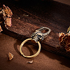 Skull Brass Lobster Claw Clasps KK-WH20002-20B-4