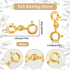 SUNNYCLUE 6Pcs Sterling Silver Double Spring Ring Clasps STER-SC0001-22G-2