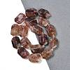 Natural Red Hematoid Quartz/Ferruginous Quartz Beads Strands G-B125-P22-01-2