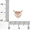 925 Sterling Silver Micro Pave Clear Cubic Zirconia Heart Charms STER-A034-01RG-3