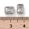 Brass Micro Pave Cubic Zirconia Beads KK-C051-48P-04-3